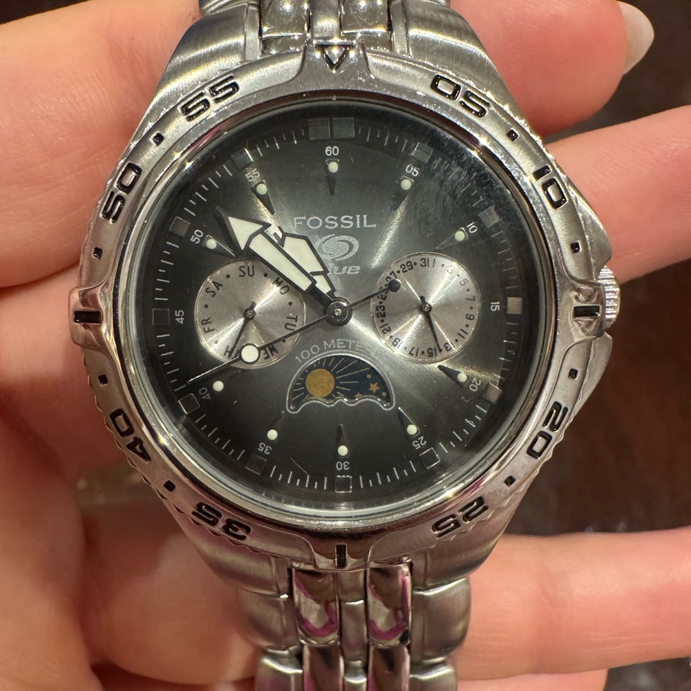 Fossil Silver Chronograph Watch